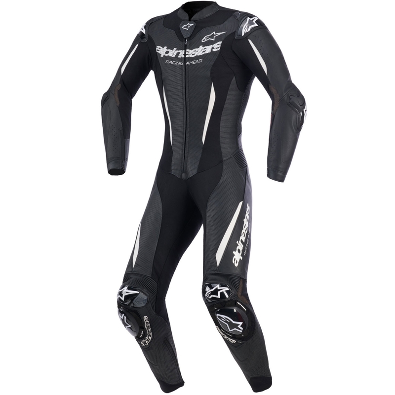 Alpinestars Stella GP-R7 Damen-Motorradkombi aus Leder, einteilig, Schwarz