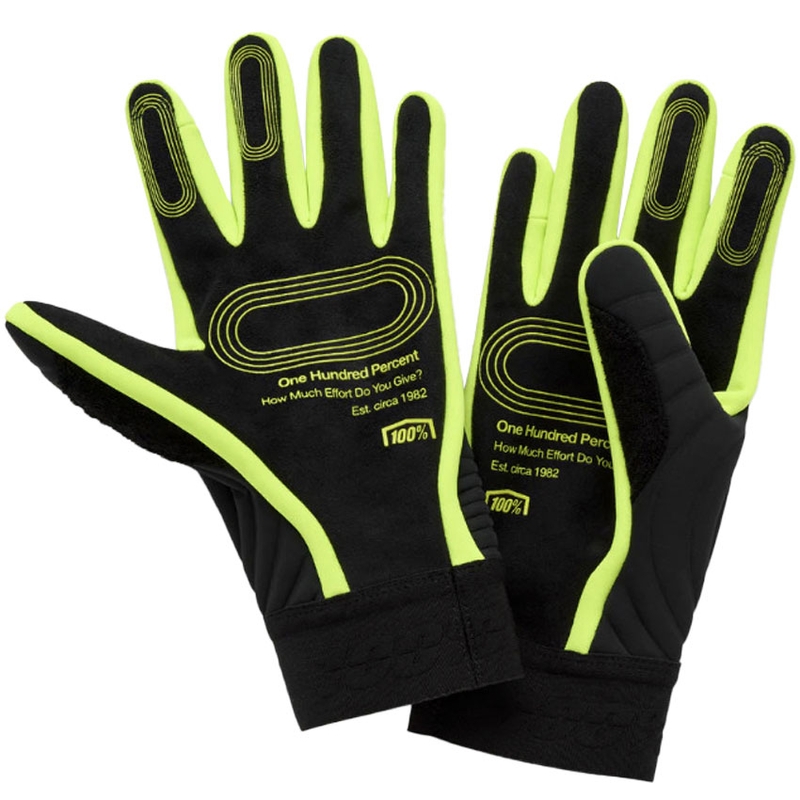 100 % Motocross-Handschuhe – USA BRISKER EXTREME, fluoreszierend gelb-schwarz