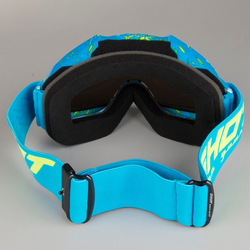 Motocrossbrille Shot Iris Scratch blau-fluo gelb Ausverkauf
