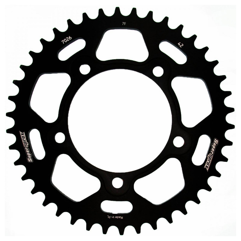 Aluminium-Ketten Rad SUPERSPROX schwarz 42T, 525