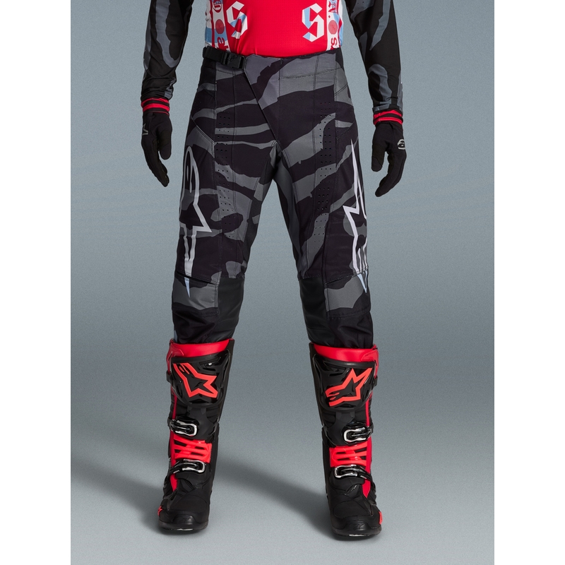 Alpinestars Techstar Beast Coast Motocross-Hose in limitierter Auflage, grau-schwarz-orange