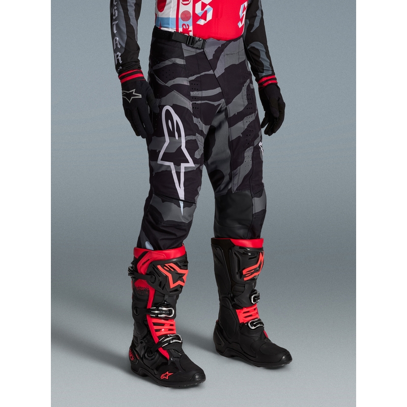 Alpinestars Techstar Beast Coast Motocross-Hose in limitierter Auflage, grau-schwarz-orange