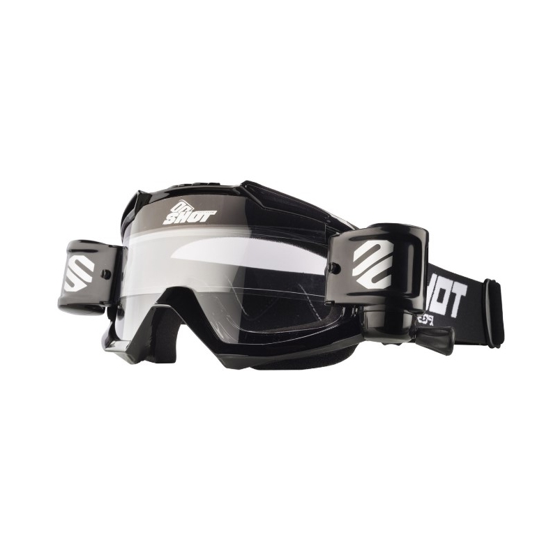 Motocross-Schutzbrille Shot Assault Roll-Off schwarz