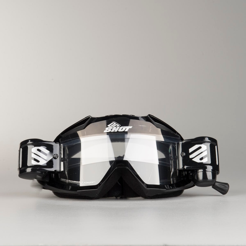 Motocross-Schutzbrille Shot Assault Roll-Off schwarz