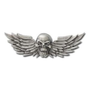 Aufkleber-Emblem Totenkopf-Flügel