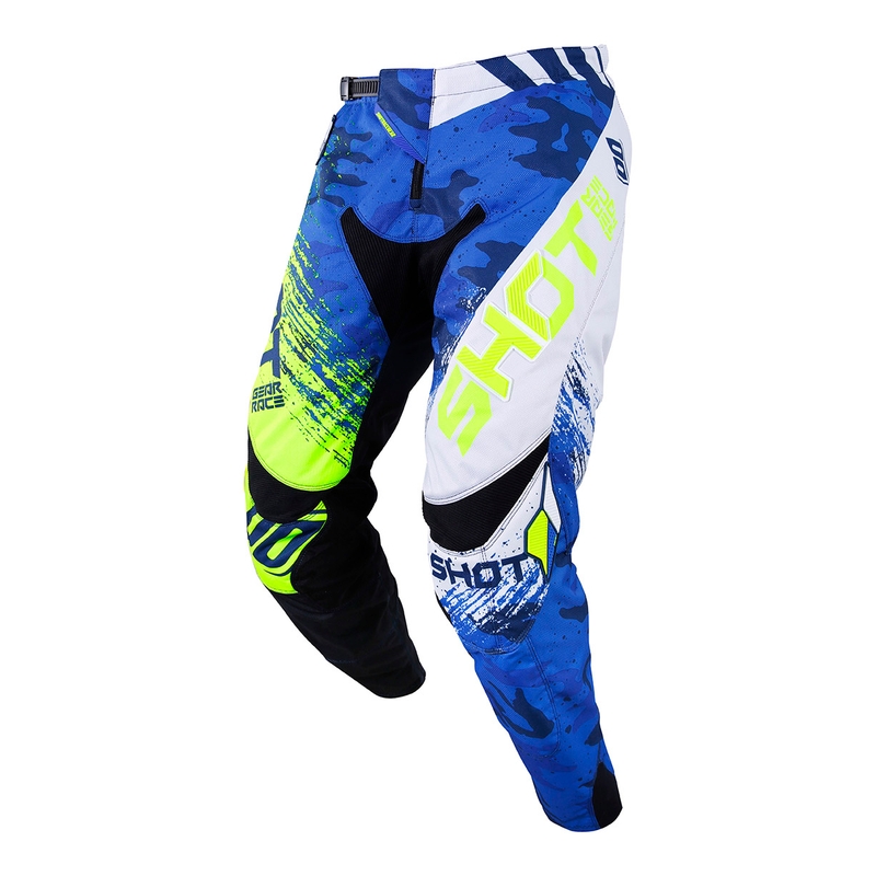 Motocross-Hose Shot CONTACT Counter blau-fluo gelb
