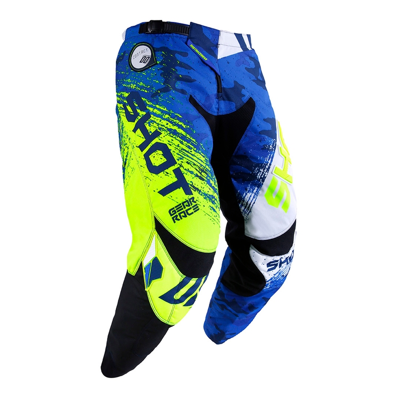 Motocross-Hose Shot CONTACT Counter blau-fluo gelb