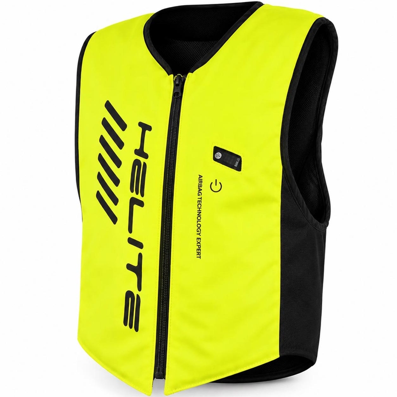 Helite Double Turtle Hivis Airbag-Weste grün-gelb