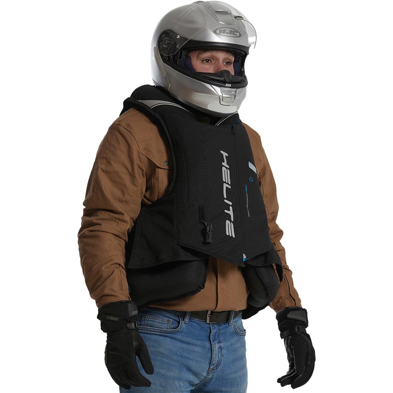 Helite Double Turtle Hivis Airbag-Weste grün-gelb