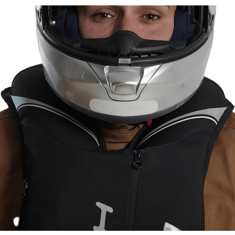 Helite Double Turtle Hivis Airbag-Weste grün-gelb