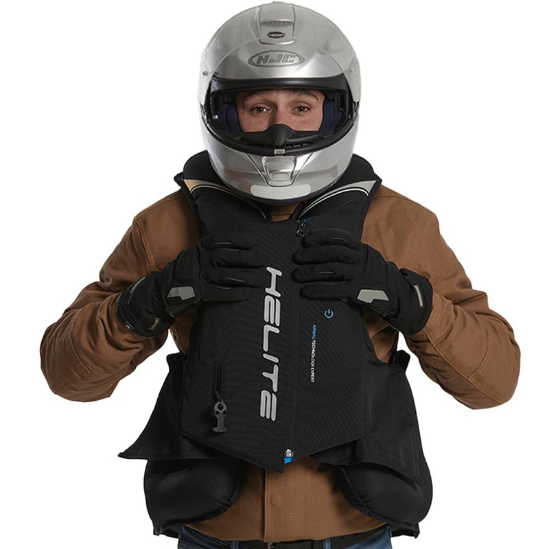 Helite Double Turtle Hivis Airbag-Weste grün-gelb