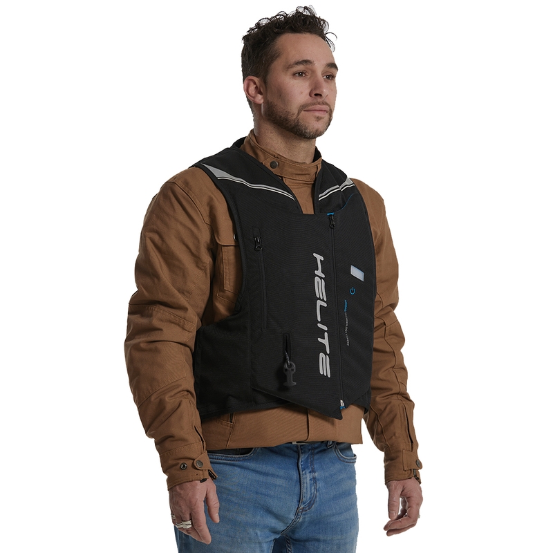 Helite Double Turtle Hivis Airbag-Weste grün-gelb