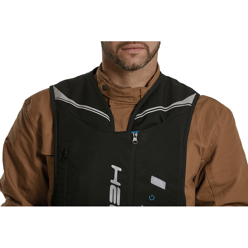 Helite Double Turtle Hivis Airbag-Weste grün-gelb