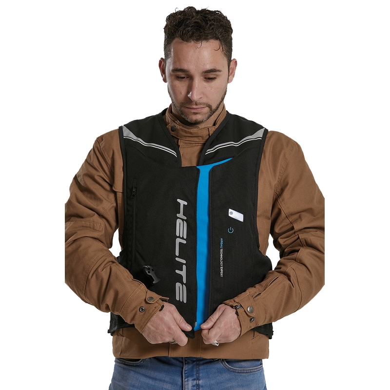 Helite Double Turtle Hivis Airbag-Weste grün-gelb