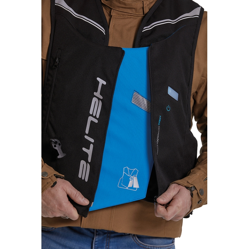 Helite Double Turtle Hivis Airbag-Weste grün-gelb