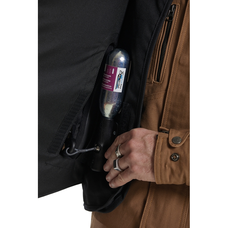 Helite Double Turtle Hivis Airbag-Weste grün-gelb