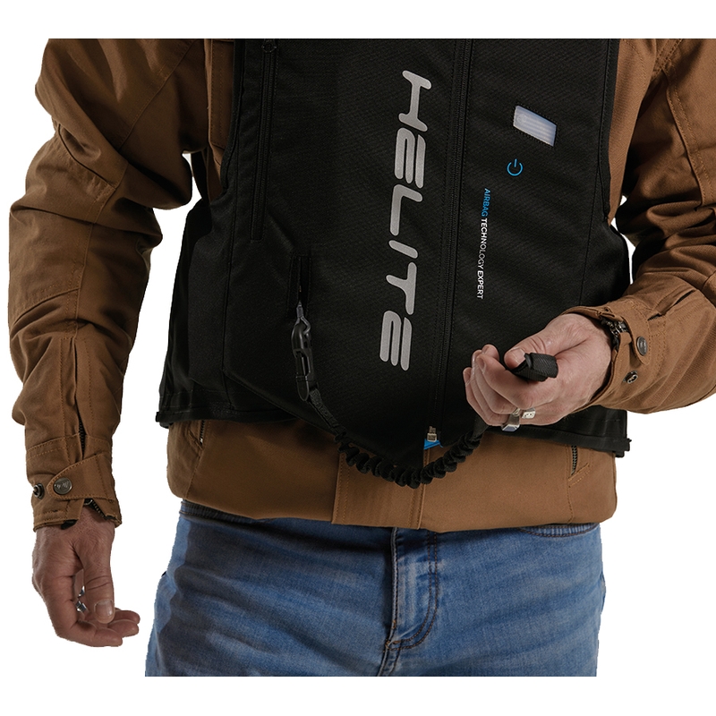 Helite Double Turtle Hivis Airbag-Weste grün-gelb