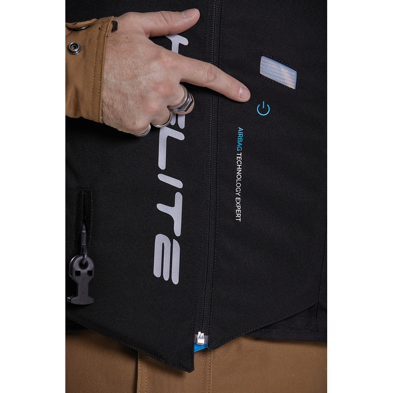 Helite Double Turtle Hivis Airbag-Weste grün-gelb