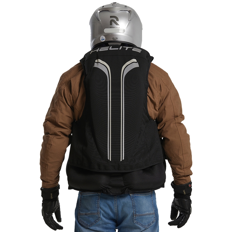 Helite Double Turtle Hivis Airbag-Weste grün-gelb