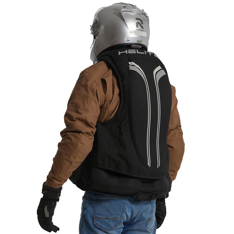 Helite Double Turtle Hivis Airbag-Weste grün-gelb