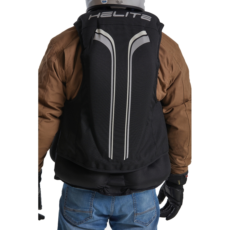 Helite Double Turtle Hivis Airbag-Weste grün-gelb