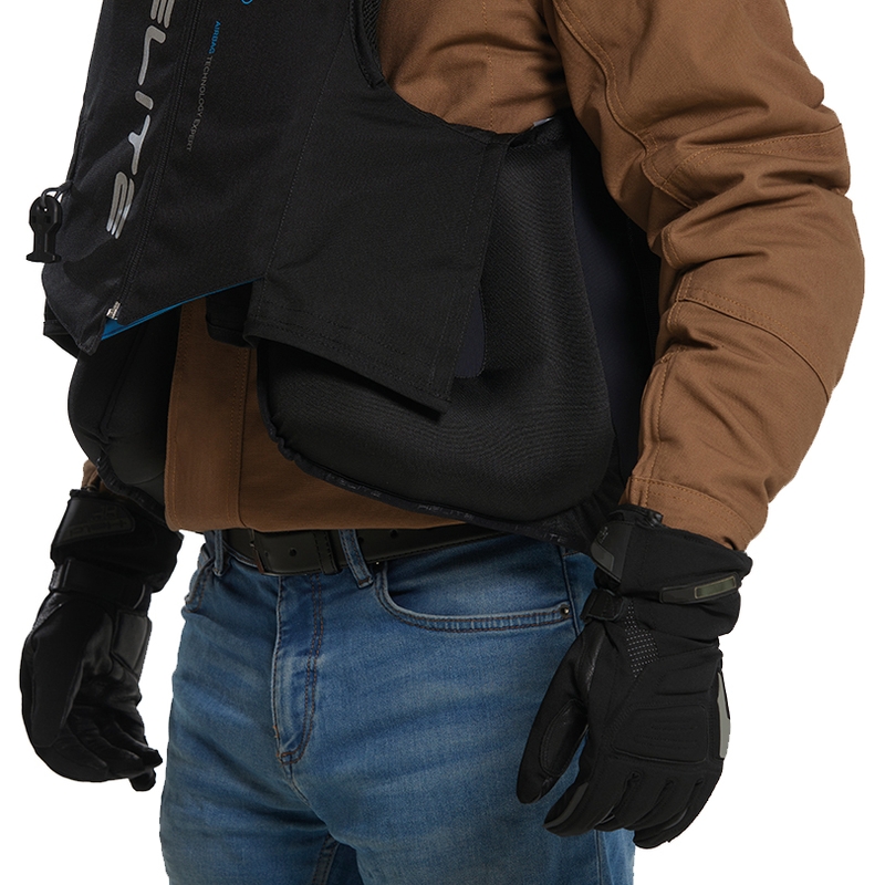 Helite Double Turtle Hivis Airbag-Weste grün-gelb