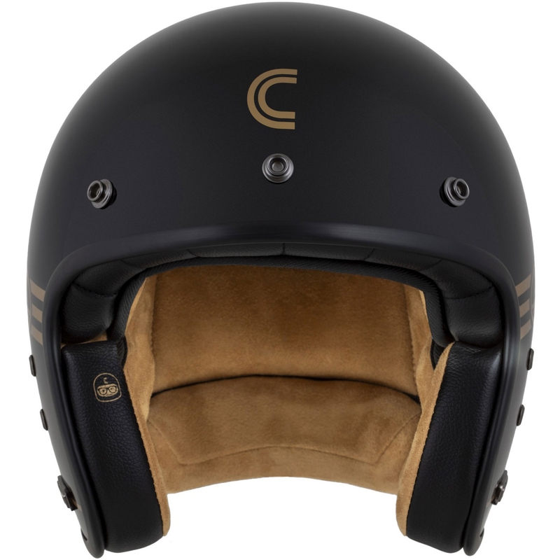 Cassida Eso Jawa Pérák offener Helm, schwarz-perlgold