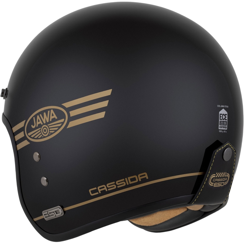 Cassida Eso Jawa Pérák offener Helm, schwarz-perlgold
