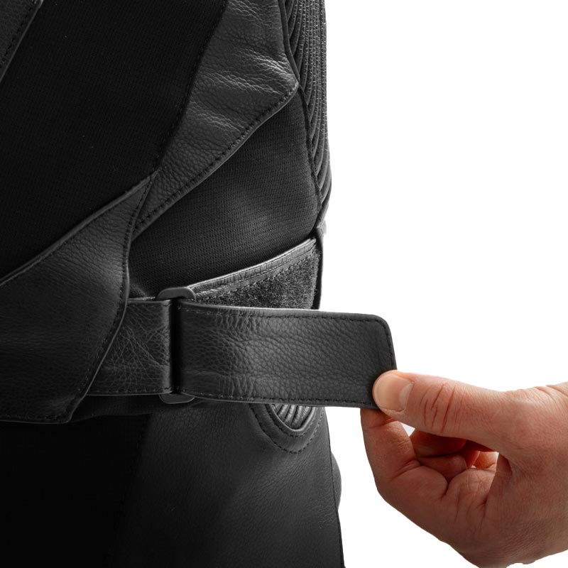Leder-Motorradjacke Rebelhorn Inferno schwarz