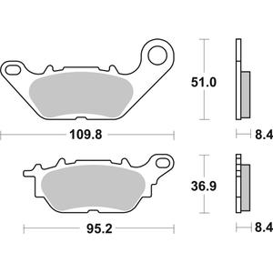 Bremsbeläge BREMBO 07YA28CC CC ROAD
