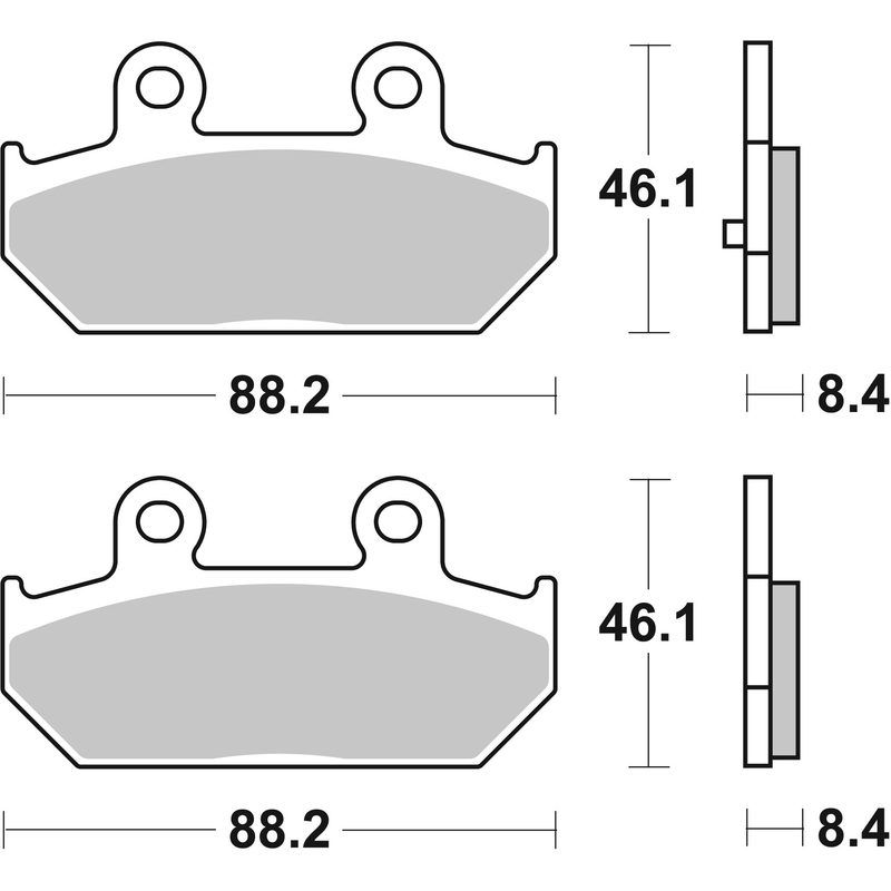 Bremsbeläge BREMBO CC SCOOTER für SUZUKI AN 400 Burgman 2007-2023, SUZUKI AN 650 Burgman / Executive 2002-2020