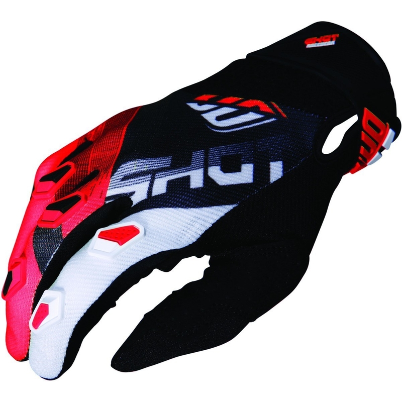Motocross Handschuhe Shot DEVO Ultimate schwarz-rot Ausverkauf