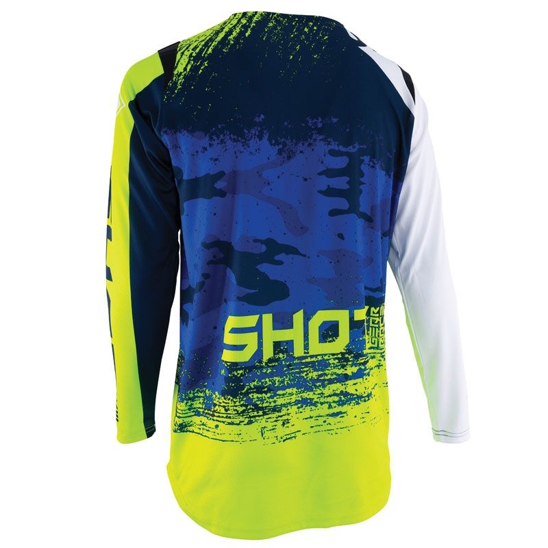 Motocross-Trikot Shot CONTACT Counter blau-fluo gelb
