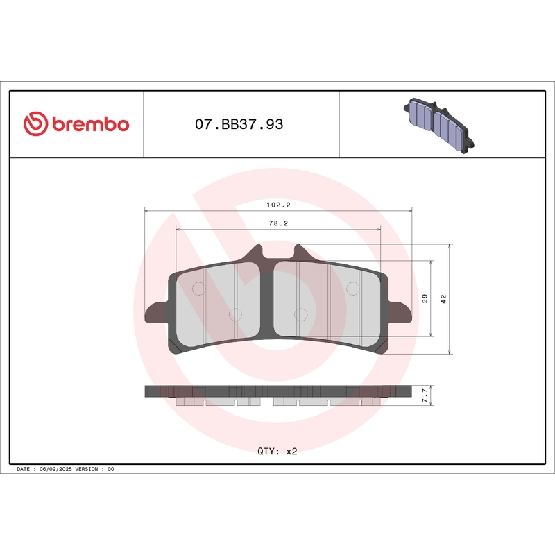 Bremsbeläge BREMBO GENUINE