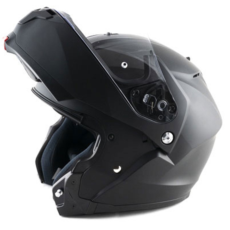 Klappbarer Motorradhelm HJC C91N, einfarbig halbschwarz