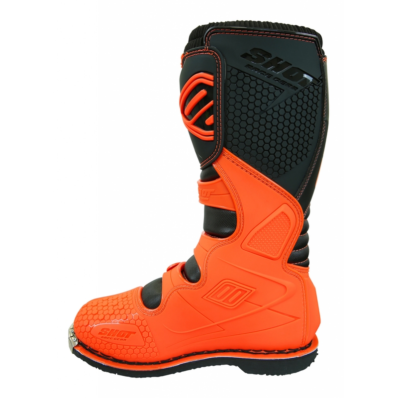 Shot X10 schwarz-fluo orange Motorradstiefel