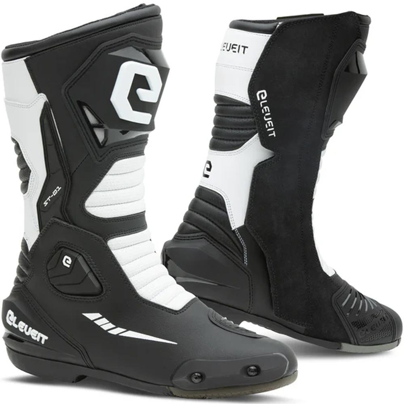 Eleveit ST-01 Motorradstiefel schwarz-weiß
