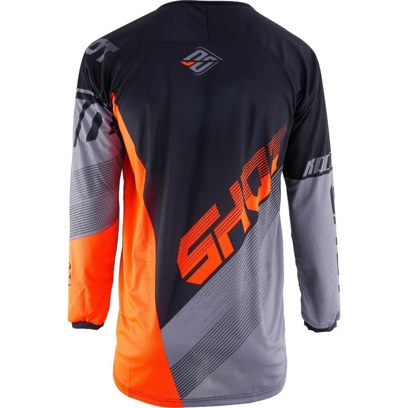 Kinder Motocross Trikot Shot DEVO Ultimate schwarz-fluo orange