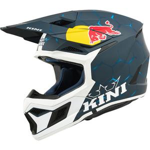 Motocross-Helm KINI Red Bull MX3 1.0 blau-weiß