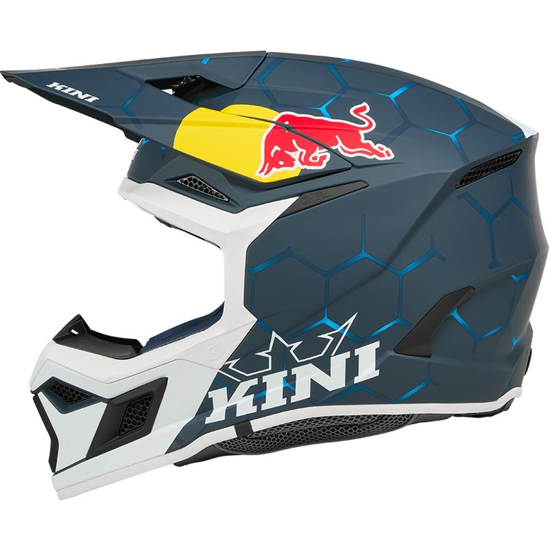 KINI Red Bull MX3 1.0 Kinder-Motocrosshelm blau-weiß