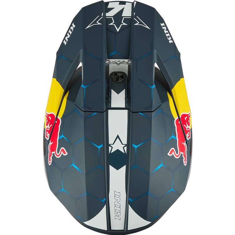 KINI Red Bull MX3 1.0 Kinder-Motocrosshelm blau-weiß