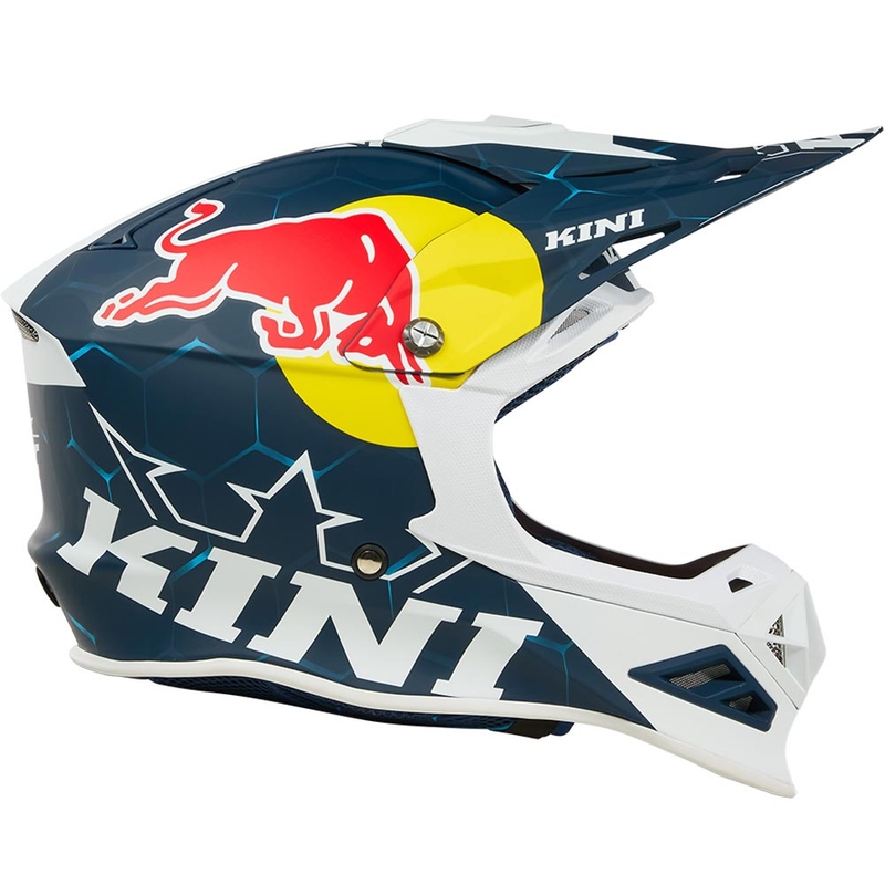 Motocross-Helm KINI Red Bull MXC1 1.0 blau-weiß