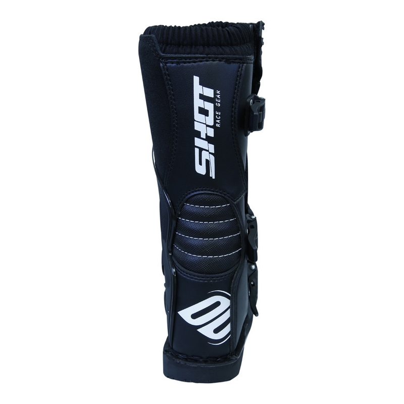 Kinder-Motorradstiefel Shot K10 Schwarz Ausverkauf