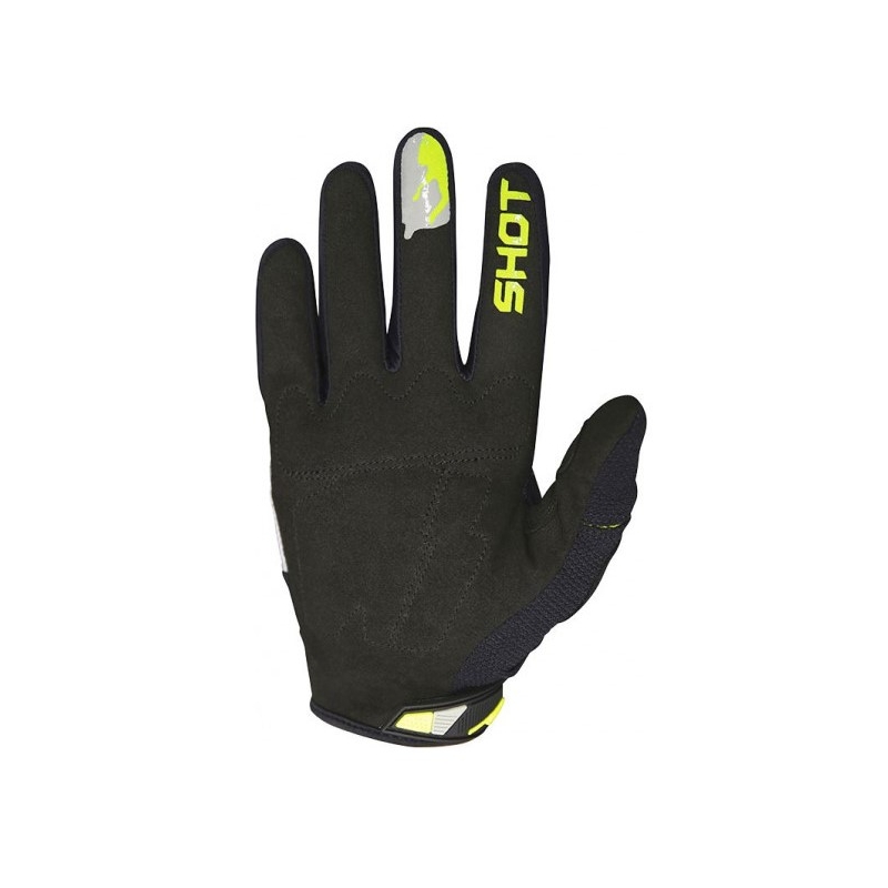Motocross-Handschuhe Shot CONTACT Counter grau-fluorgelb