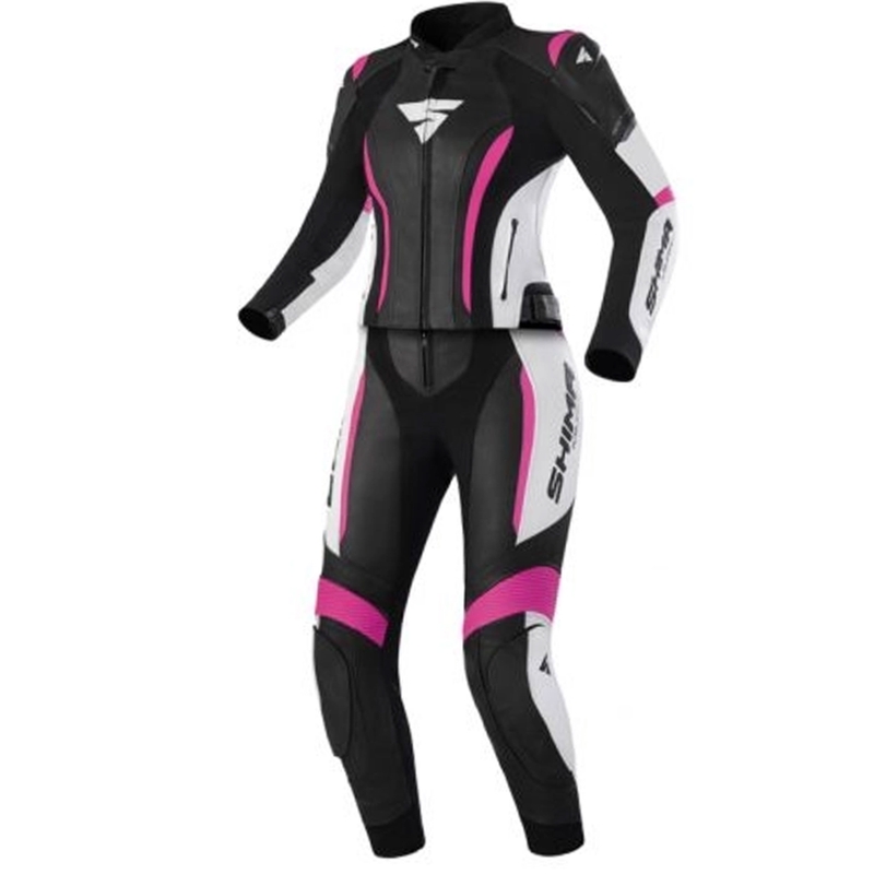 Damen Motorradanzug Shima Miura 2.0 Schwarz-Weiß-Rosa
