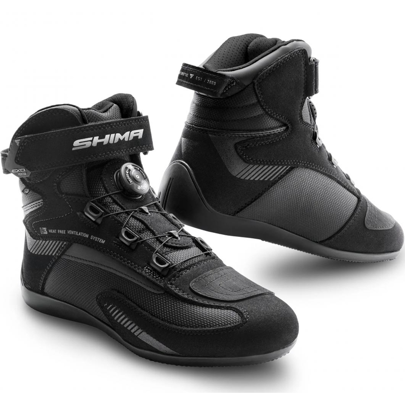 Shima Exo Damen-Motorradstiefel, schwarz-schwarz