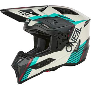 Motocross-Helm O'Neal EX-SRS Quin grau-türkis