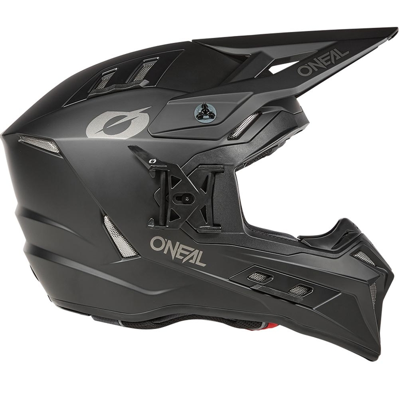 Motocross-Helm O'Neal EX-SRS, Schwarz