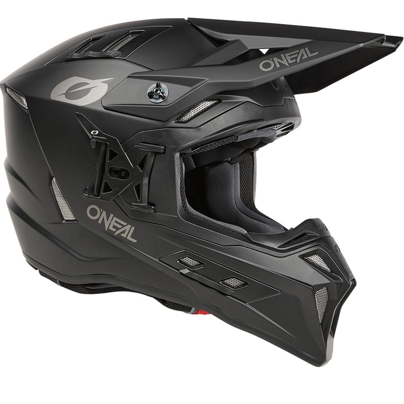 Motocross-Helm O'Neal EX-SRS, Schwarz