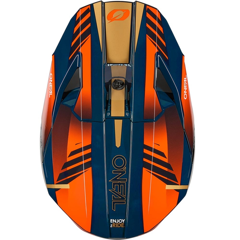 Motocross-Helm O'Neal 3SRS Haze blau-orange-gold
